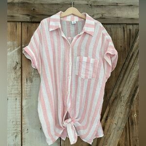 Old Navy Striped Button Up Top Size S